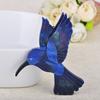 Blucome Fashion Blue Eagle Swallow Shape Brooches Natural Texture Acrylic Pin Jewelry For Girls Women Hat Scarf Coat Accessories