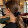 Premium Silk Satin Elastic Scrunchies, Solid Color Ponytail Hair Accessories for Women