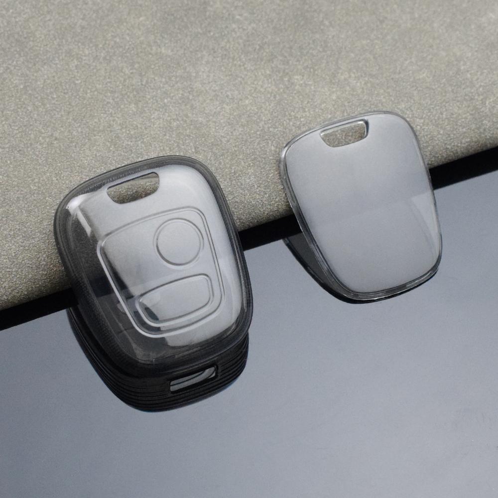 Transparent Car Key Case Cover for Peugeot 107 207 307 407 206 306 406 for Citroen C1 C4 C2 C3 Berlingo Xasara TPU Shell Fob Bag