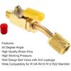 3PCS Air Conditioning Refrigerant Shut Valves 1/4" SAE Male to Female Fitting for R410A R134A R12 R22 R502 Charging Hose