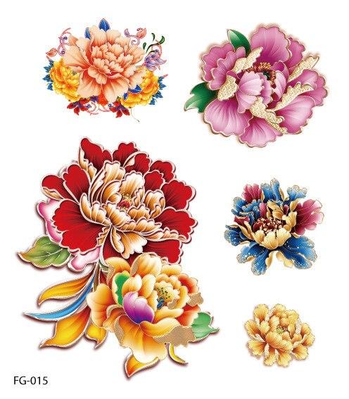

Женские цветы временные татуировки наклейки водонепроницаемые наклейки для боди-арта одноразовые бабочки Tatouage Temporaire