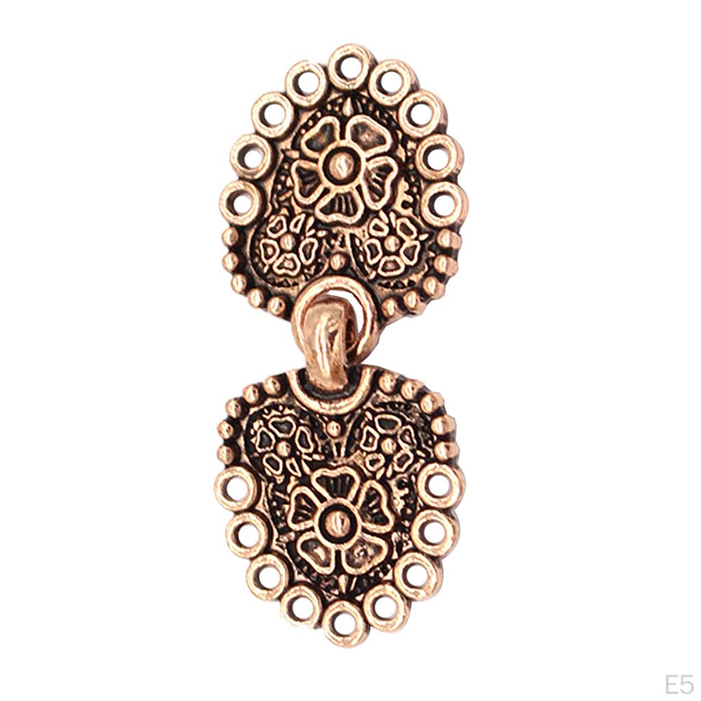 1 Pair Sew on Cloak Fasteners Hook Cardigan Clips Button with Holes