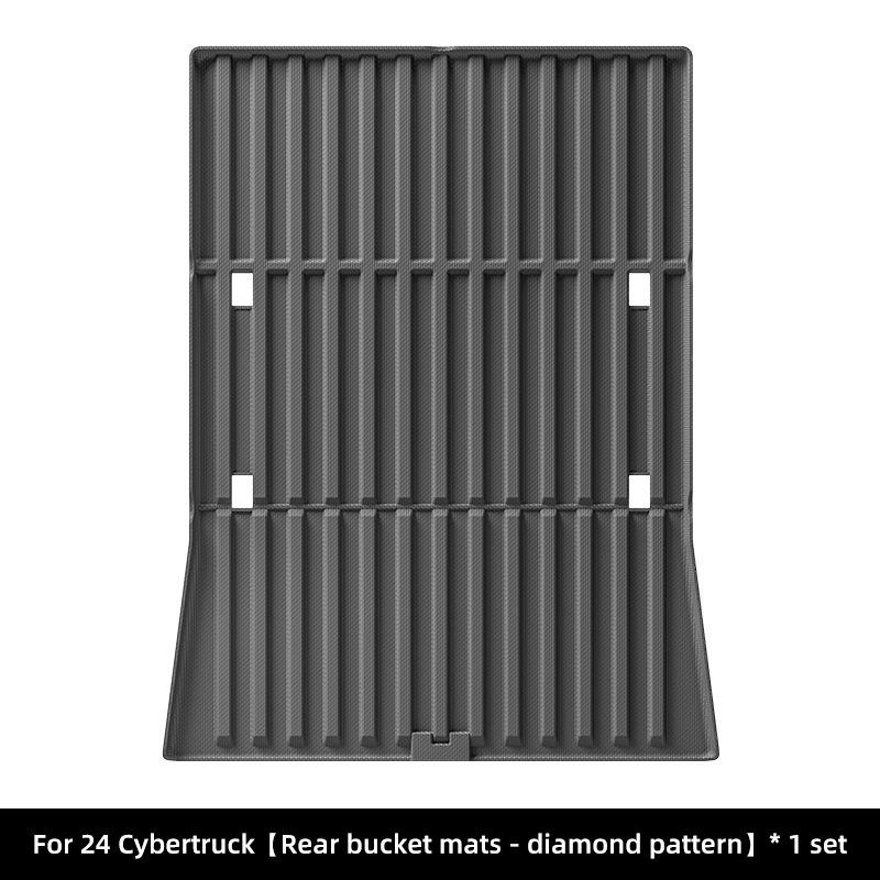Tesla Cybertruck Trunk Mat 2024, TPE Rear Bed Mat
