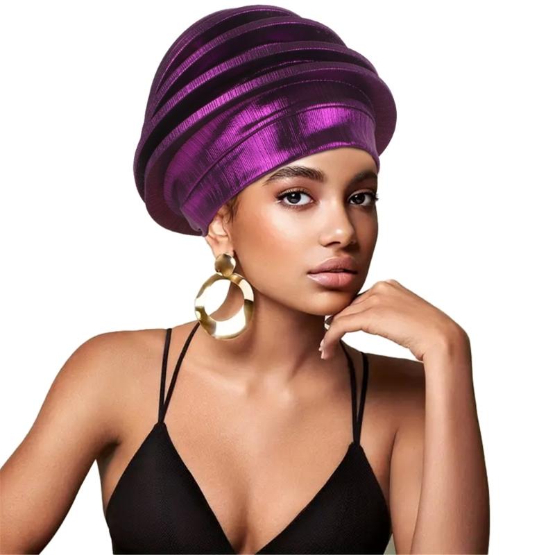 Muslims Headscarf Hat  Breathable Head Wrap Hat Elegant Daily Wear Solid Hat for Muslims Women and Men