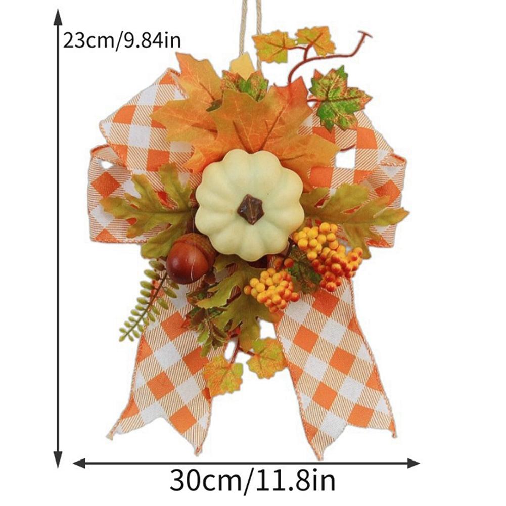 

Thanksgiving Simulation Wall Hanging Pumpkin Berry Maple Leaf Bow Small Pendant