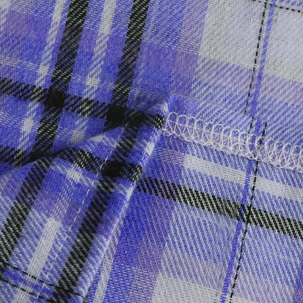 Women Loose Top Plaid Color Block Long Sleeve Casual Ladies  Blouse Coat Shirt Jacket