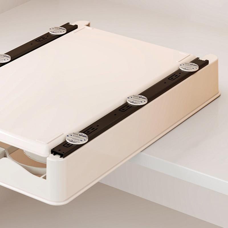 1pc Kitchen Bowl Plate Storage Rack Pull-out Type Tableware Drainboard Cabinet With Track Large-capacity Shelf Kitchen Organizer