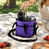 Heavy Duty Beverage Tray for Cups Drink Pouch with Adjustable Strap, Reusable Waterproof 4 Cup Carrier Sturdy Car Seat Holder, Foldable Portable Caddy