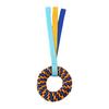 Pet Chewing Toy Donut Shape Toy with Woven Oxford Fabric Cotton Rope for Teeth Grinding Cleaning Massage Safe Braided Tug Toy for Dogs