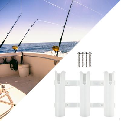 Bärbar båtfiske 3 rör spöhållare fäste med skruvar Rack sidomonterad Heavy Duty redskap