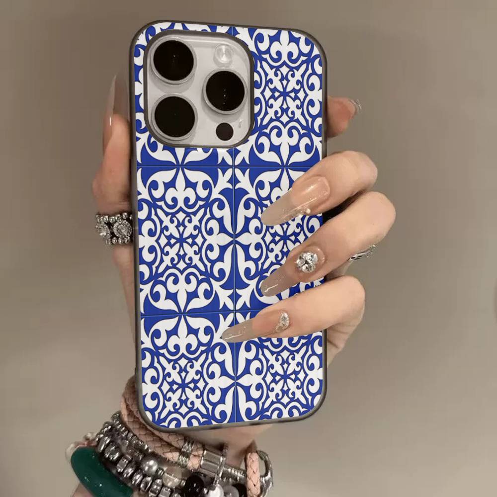 Moroccan Tile For IPhone 17 16 15 14 Plus 13 12 11 Pro Max With Shockproof Protective Phone Cover
