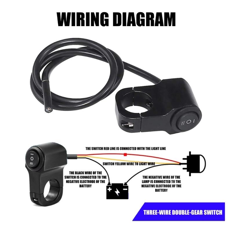 Mini-Fahrlicht Ein/Aus-Schalter Wasserdicht für Roller Motorräder Mit Überlastschutz und Montageclip