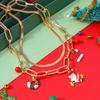 Weihnachts Türkis Santa Mehrschichtige Halskette Set - Europäischer & Amerikanischer Stil Choker für Frauen