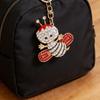 Sparkling Rhinestone Bee Keychain Cute Animal Key Ring Bag Charm with Lobster Clasp for Handbag Purse Wallet