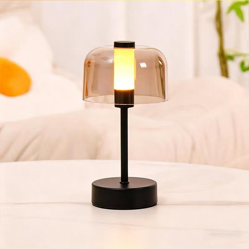 Cordless Retro Table Lamp Dimmable Touch Sensor LED Reading Lamp Wireless Lighting USB Rechargeable Metal Night Light