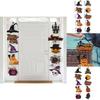Halloween Party Door Hanger With Paper Pumpkin And Bat Design For Indoor And Outdoor Use