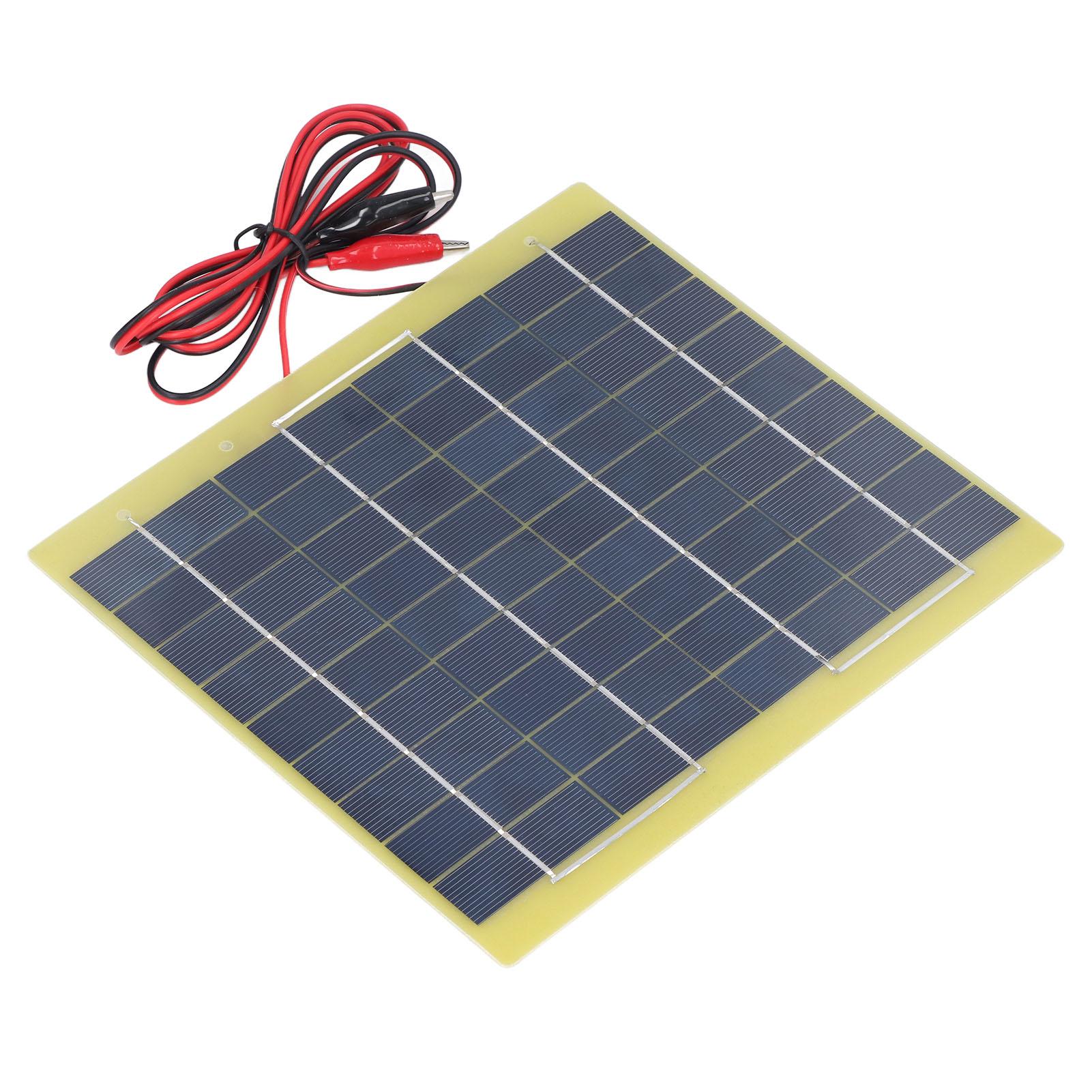 

Solar Panel Polysilicon Material Low Light Efficiency Lightweight Portable Solar Charger for Charging 12V Battery 5W 18V