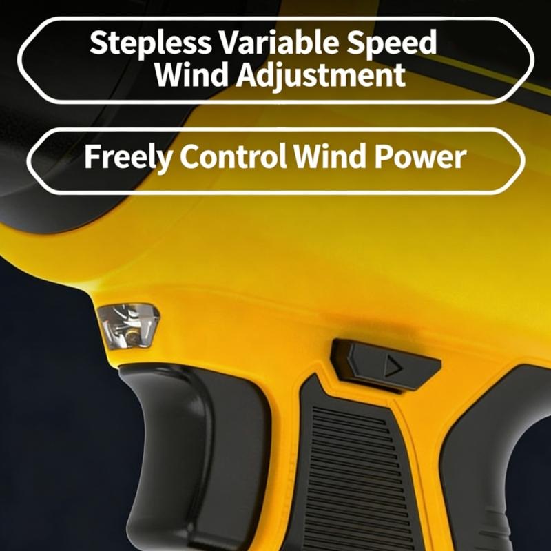 Strong 40000rpm Battery Powered Yard Blower With 70mm Strengthened Fan For Outdoor Cleaning And Snow Wiping