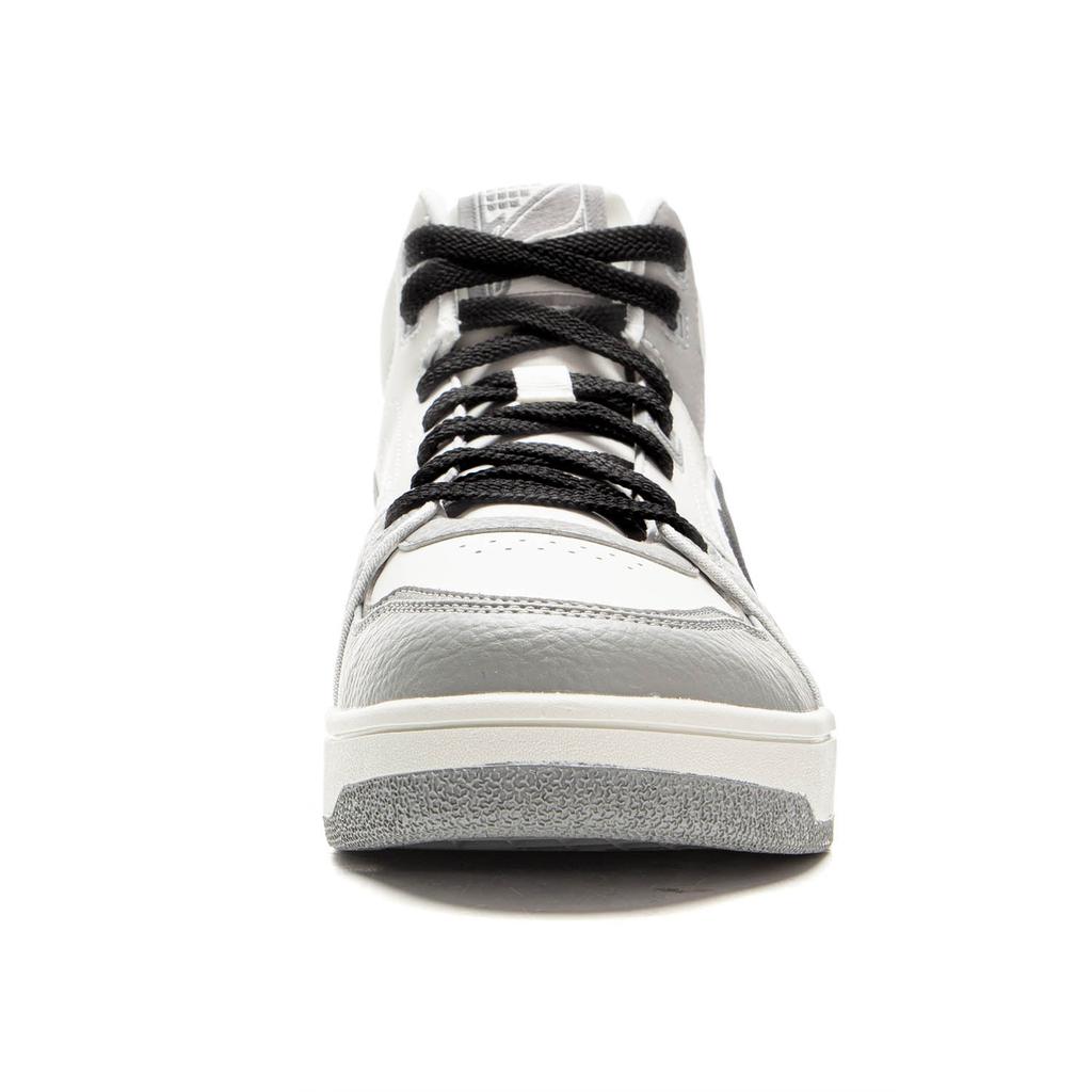 New LiNing Tianji HI Slip Resistant Abrasion Resistant Mid top Skateboard Shoes Men's Light Gray AGCV339-2