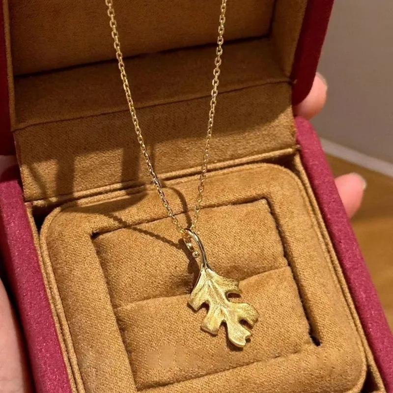 

Retro Pearl Gourd Leaves Stereoscopic Little Elephant Pendant Light Luxury Exquisite Brushed Craft Necklaces Exquisite Zircon 45cm