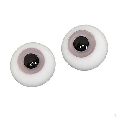 1 Paire Yeux de Verre Ronds 10mm Pour Tenue de Poupées Accessoire Fournitures DIY