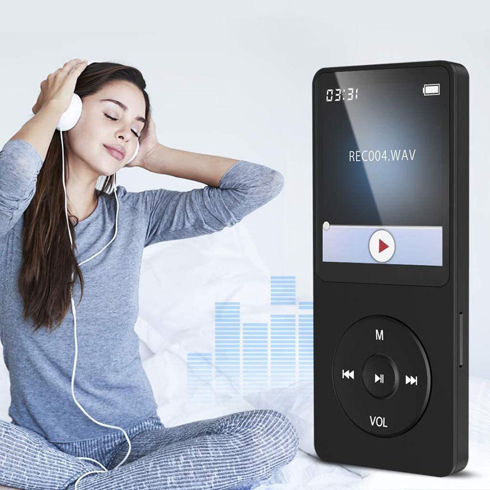 MP3 Player 1.8 in Screen Portable Music Player Bluetooth-Compatible5.0 Type-C Student Walkman Support FM Radio E-Book Recording