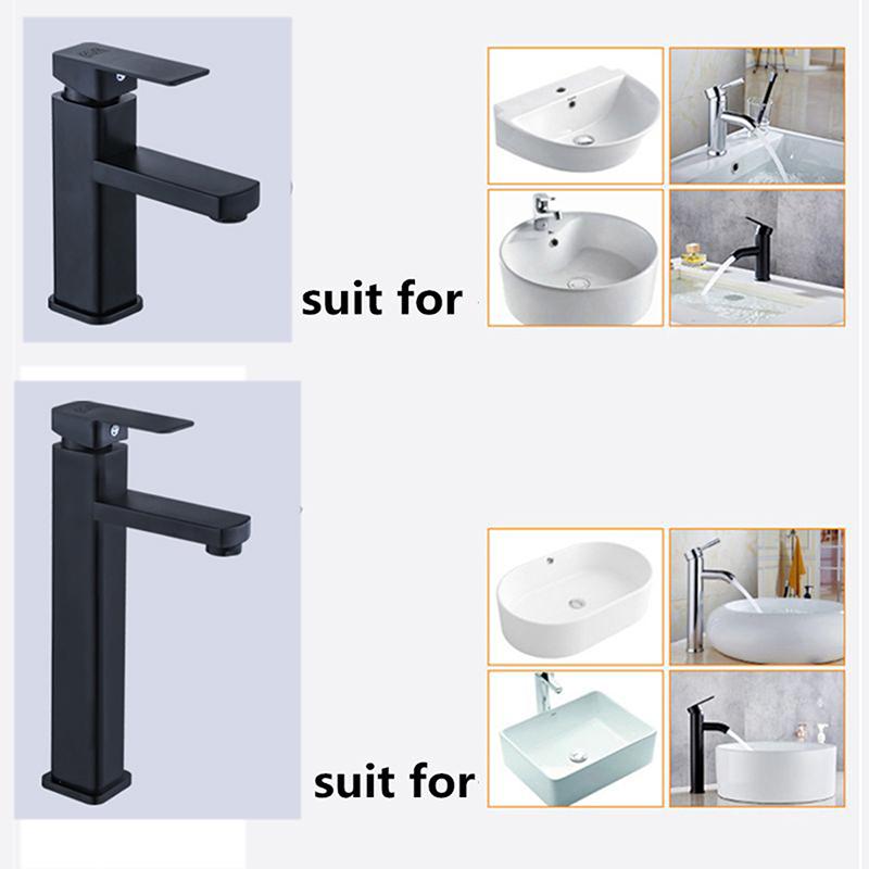 Lavoar Chiuvetă Baie Baterie Scurt/Înalt Înnegrit Cald Rece Bater Robinet Apa Baterie Lavoar Baterie Gospodărie Baie