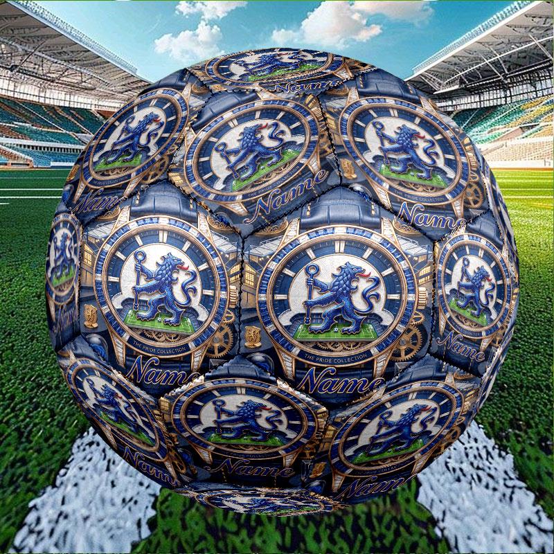 Custom Name Personalized Chelsea Football Club Print Size 5 Soccer Ball Training & Match Football, for Team, Kicking, Gift for Football Enthusiasts