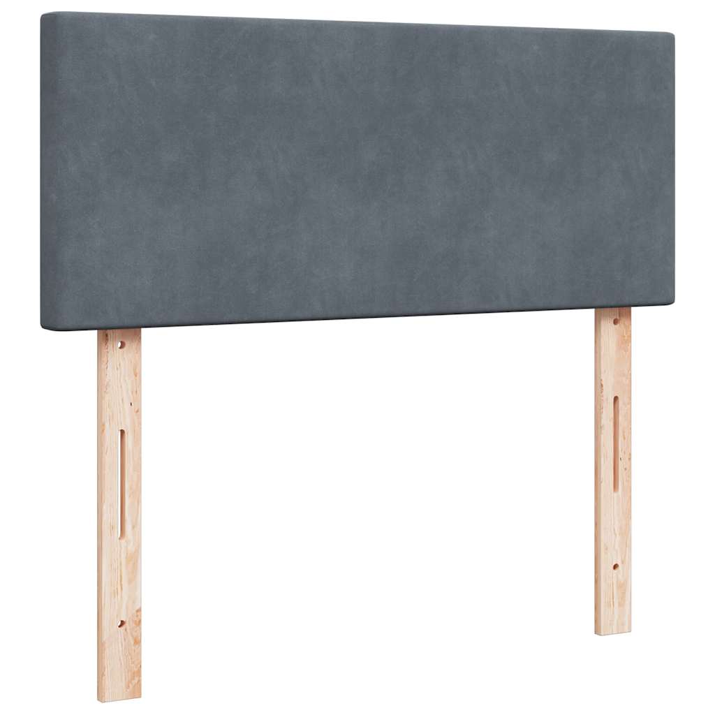 Ottoman Bed with Mattress Dark Grey 120x200 cm Velvet