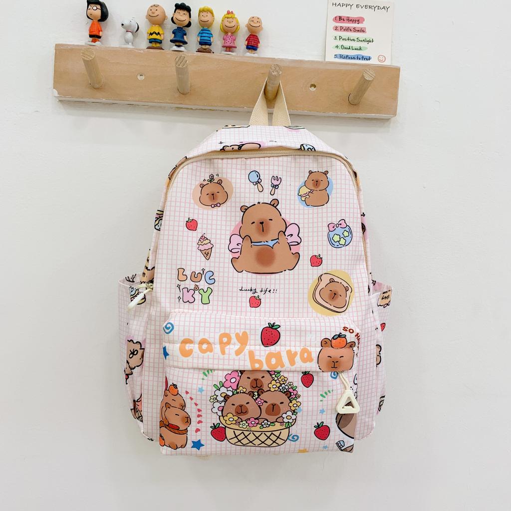 School Bag New Kapibara School Bag Medium and Large Class Casual Cute School Bag Back