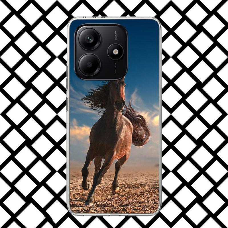 

Black Horse Galloping Phone Case for Xiaomi Redmi Note 15 14 14S 13 12 12S 11 Pro Plus 11E 11T 11S 10S 5G Soft Cover Fundas Redm Redmi Note 11 Pro 4G