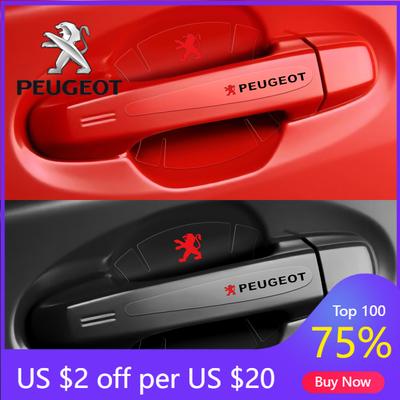 2026 Hot Car Sticker 4/8pcs Car Door Handle Wrist Transparent Protective Film Anti-scratch Sticker For Peugeot 207 3008 206 208