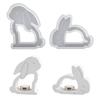 Non-Stick Easter Bunny Mold Flexible Silicone Rabbit Mold Candle Holder Mold  Home Decor
