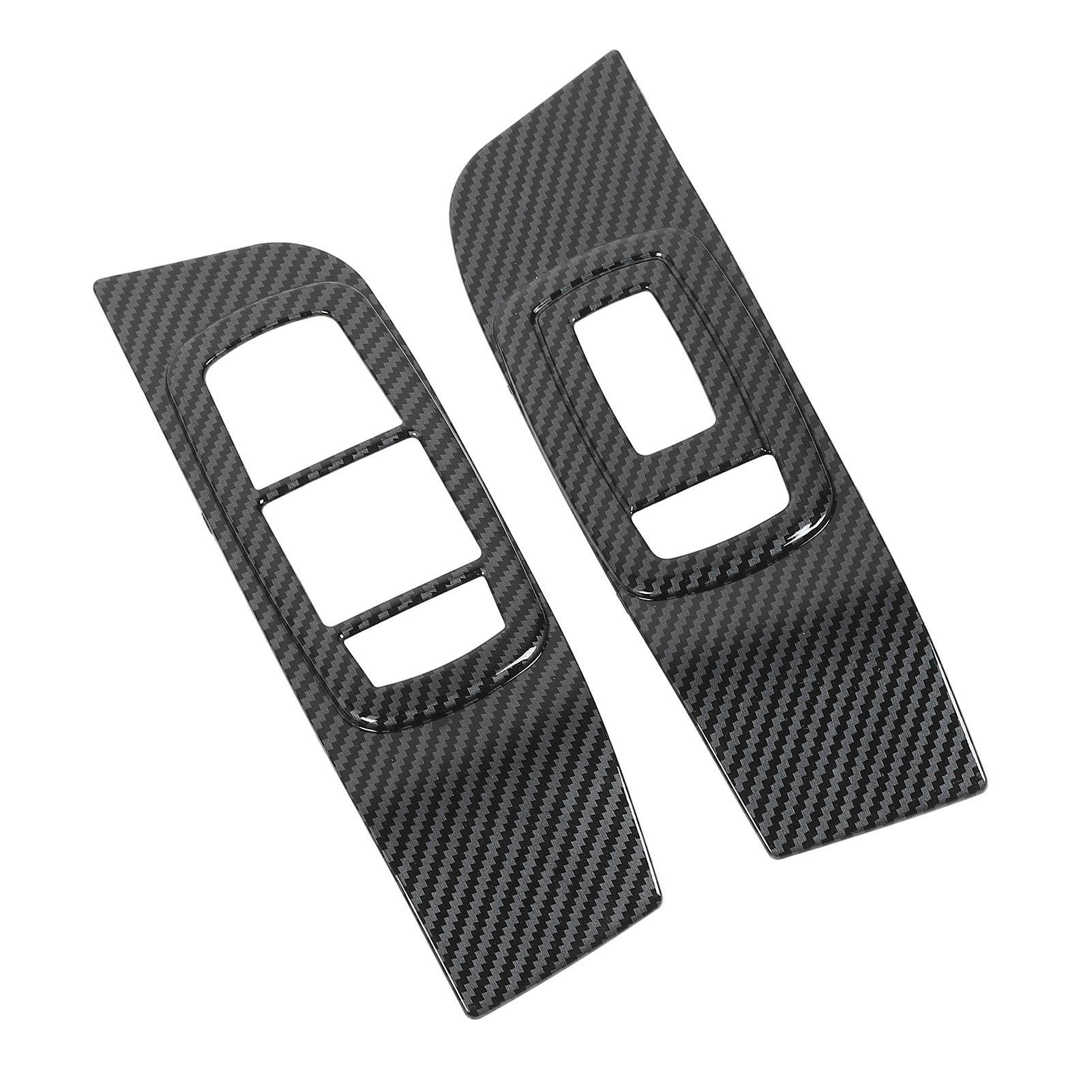 Window Control Switch Panel Trim Carbon Fiber Color Decorative Window Switch Panel for Cars