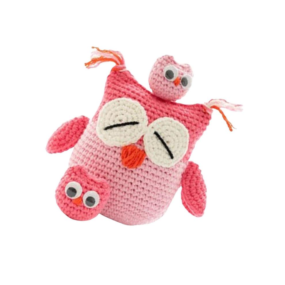 (Pink) DIY Crochet Kit Hand Knitting Toy Classic for Birthday Gift Beginner