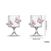 Butterfly-Decorated Stemmed Glasses, Perfect For Afternoon Tea Parties, Holiday Gifts, Wine And Fruit Tea Cups.