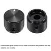 uxcell 2pcs Aluminum Potentiometer Inner Diameter x Outer Diameter x Universal Volume and Tone Control Knobs for Guitar and Bass with Arrow Black