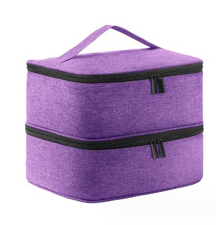 Úložná taška na laky na nehty Taška na esenciální oleje Přenosná kosmetická sada pro péči o nehty Nástroj pro péči o nehty Úložný box Dvouvrstvý 30 přihrádek