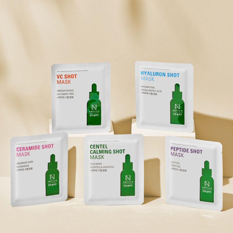 AMPLE:N Mask Pack 10 sheets (choose 1 of 5 types) VC Shot (Whitening)