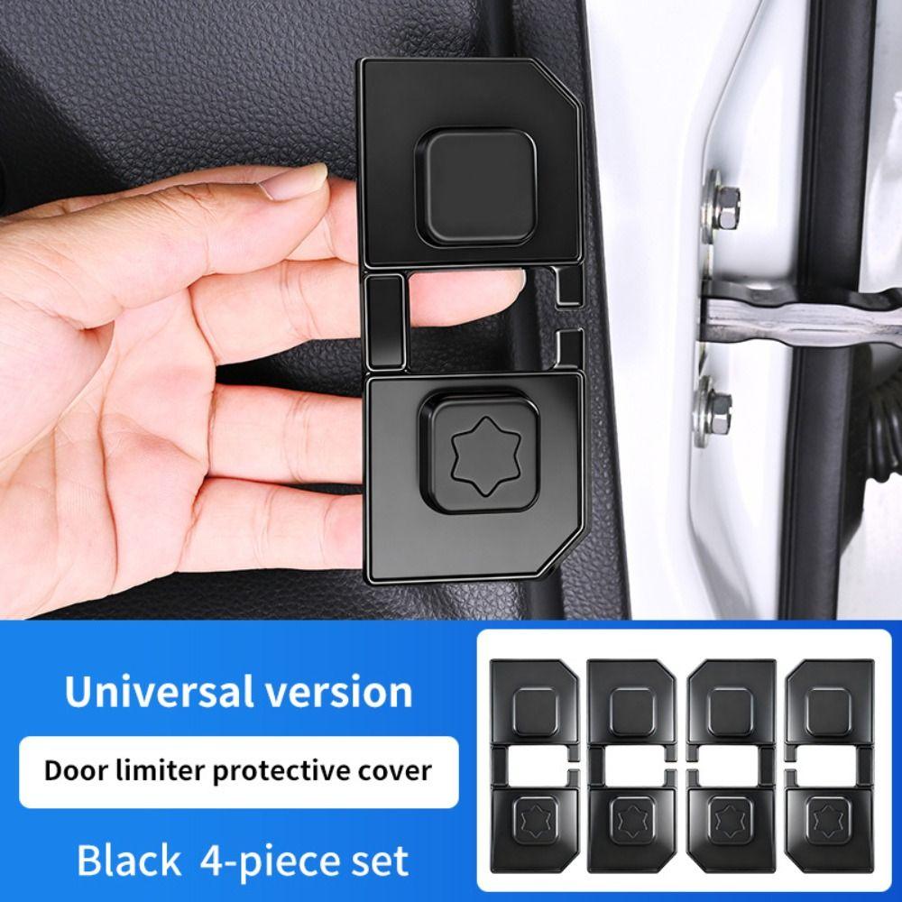 4pcs Soft Car Door Latch Covers Silicone Door Lock Cover Noise Reduction Covers  Vehicle Interior