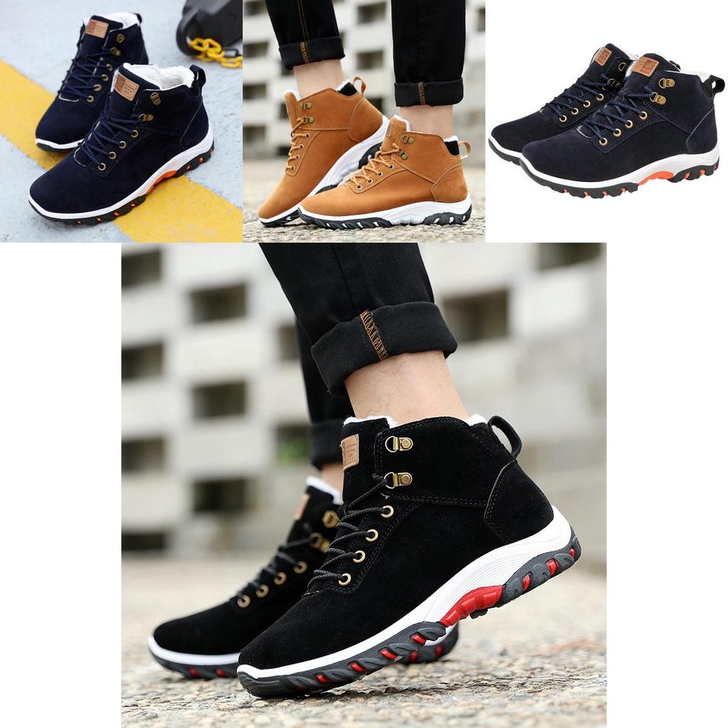 Premium Artificial Suede Men's Boots For Fall And Winter Warmth And Comfort