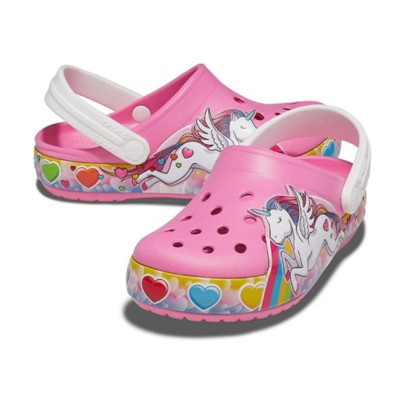 Crocs Classic clog Fun Academy Unicorn Comfortable Everyday Children's Sandals Rose Pink Children's Model