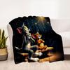 Tom and Jerry Diamond Painting Kit, GiftBlanket Flannel Throw Blanket for Sofa, Bed, Travel, Camping, Office