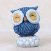 Figurină cu bufniță, bază realistă, pictură manuală, rășină, ornament stabil pentru camera de zi