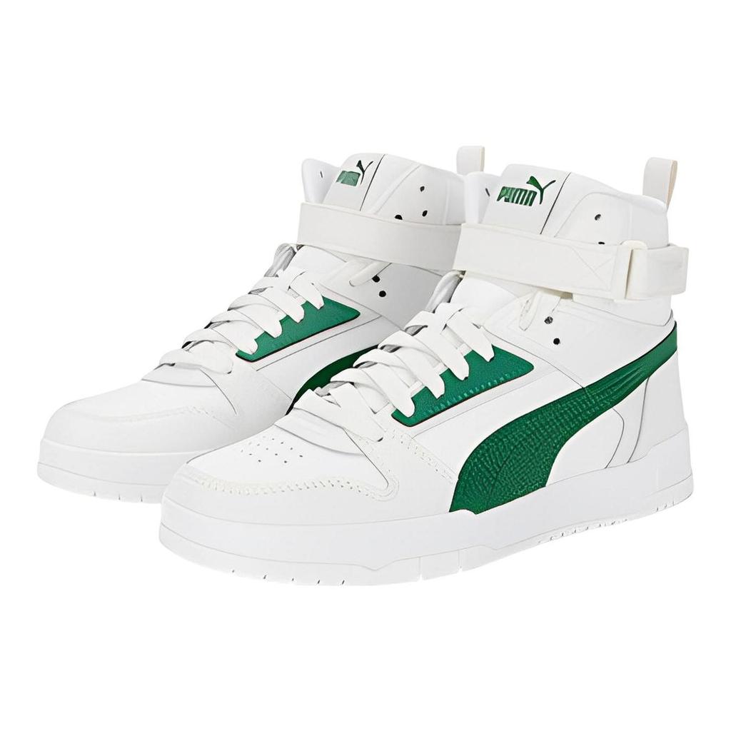 Puma Rbd Game Leather High-Top Sneakers Unisex Sneakers White Green 385839-10