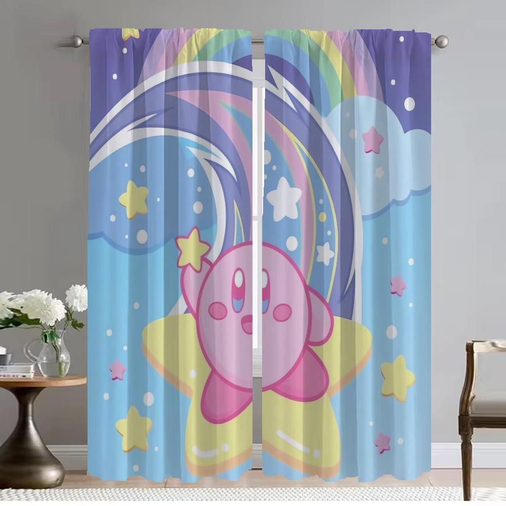 

Kirbys Curtains for Bedroom Modern Living Room Curtains 2 Pieces Shades Partition Halloween Decoration Window Curtain Kitchen W50xH70cmx2pcs-CL