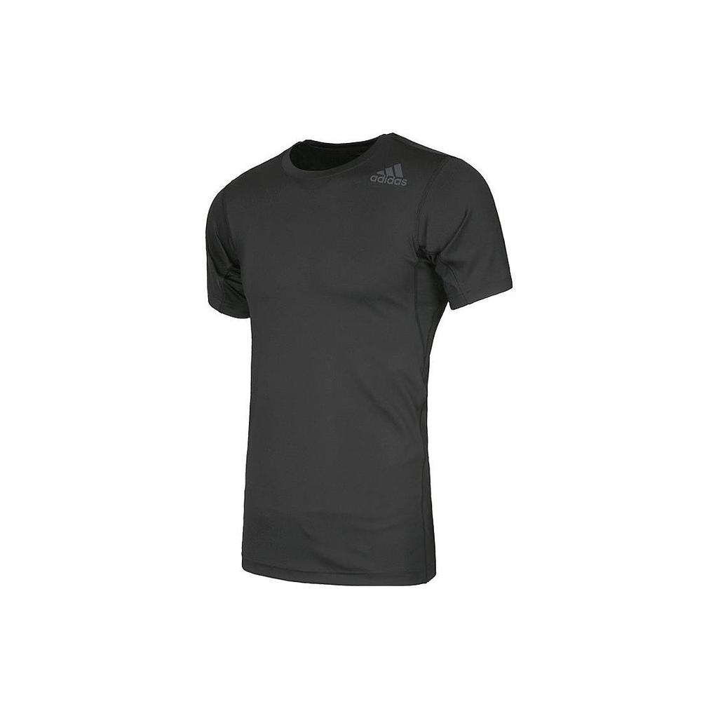 adidas T Shirts Men's Black Crew Neck Moderate Straight Fit CE0876