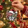 Новогодние принадлежности для вечеринки 2027 Украшение-шапка 2D Плоская акриловая подвесная декорация для праздничных украшений Новогоднее дерево Номер Санта Подвеска Легкая