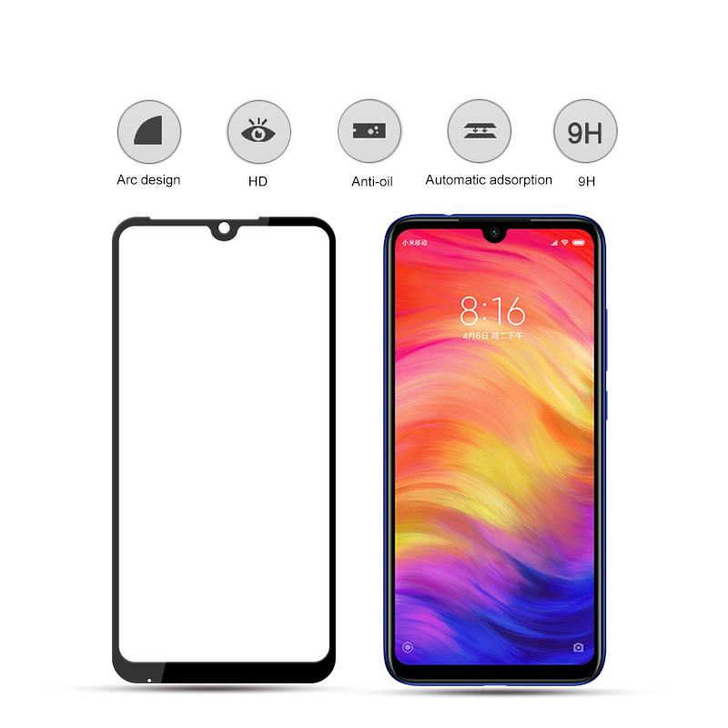 

AMORUS Full Glue Silk Printing Tempered Glass Full Screen Protector for Xiaomi Redmi Note 7/Note 7 Pro (India) Type A
