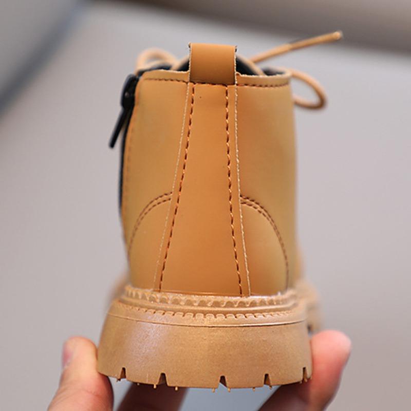 Scarpe basse antiscivolo con cerniera e design con corda da cravatta, comode e casual, per ragazzi e ragazze, autunno inverno